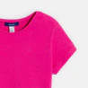 T-shirt manches courtes uni rose fille