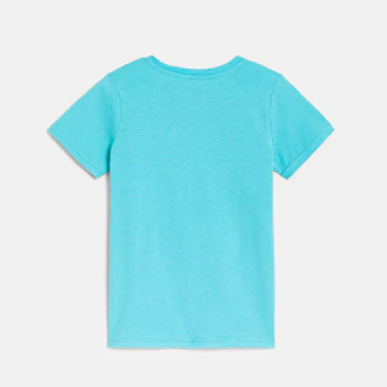 T-shirt basique manches courtes bleu garçon